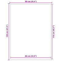 Produktbild för Dörrmatta brun 90x120 cm