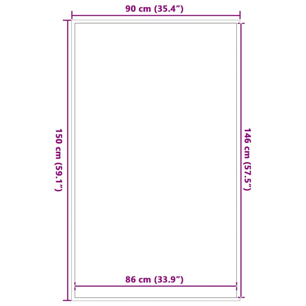 Produktbild för Dörrmatta brun 90x150 cm