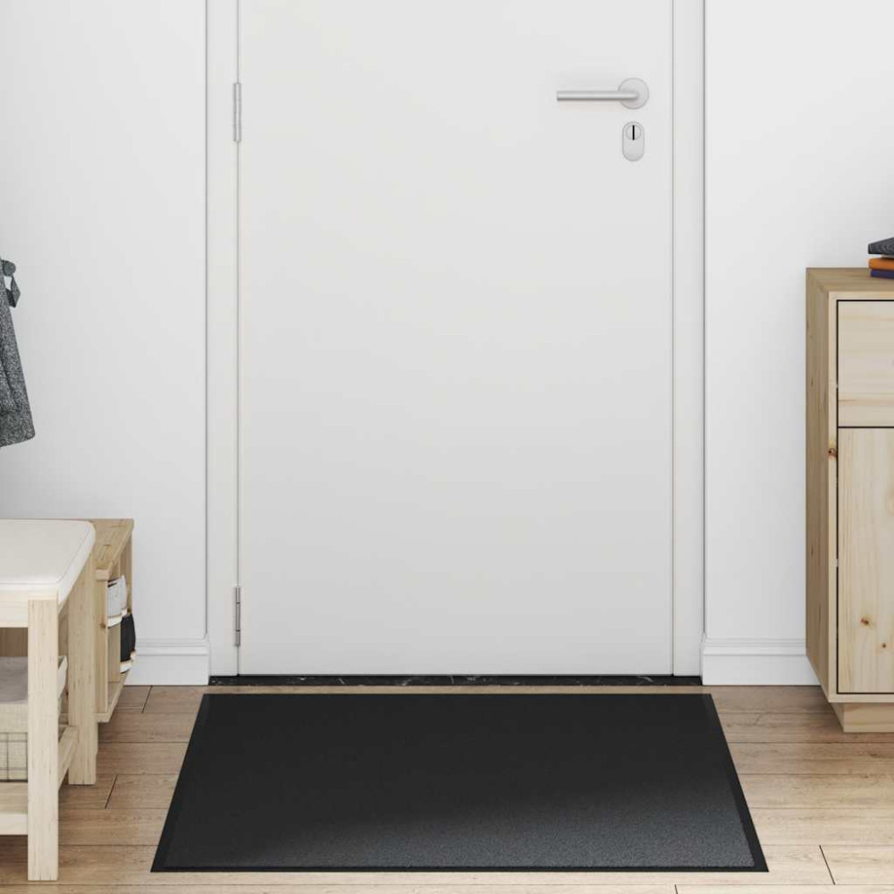 Produktbild för Dörrmatta svart 80x120 cm