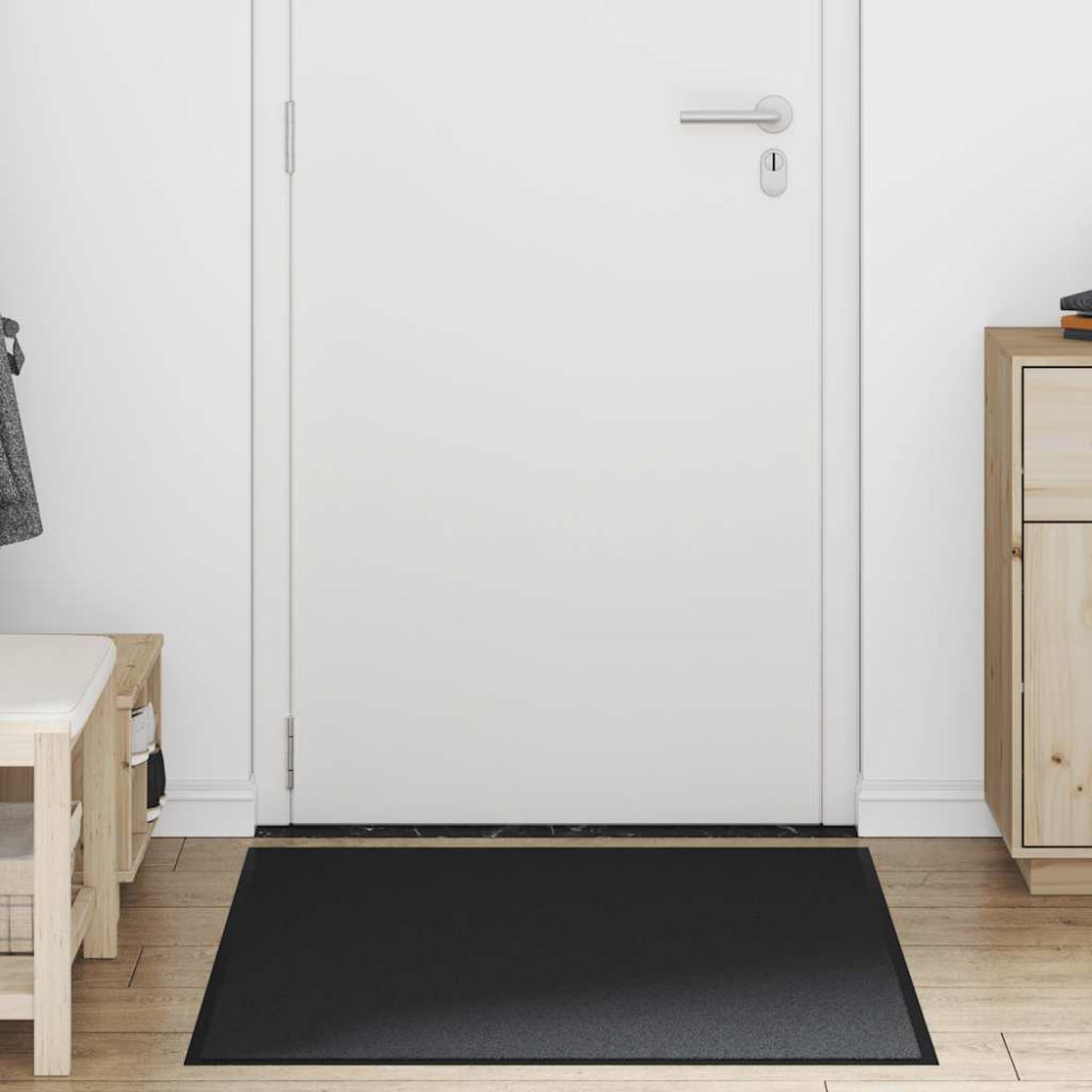 Produktbild för Dörrmatta svart 90x120 cm