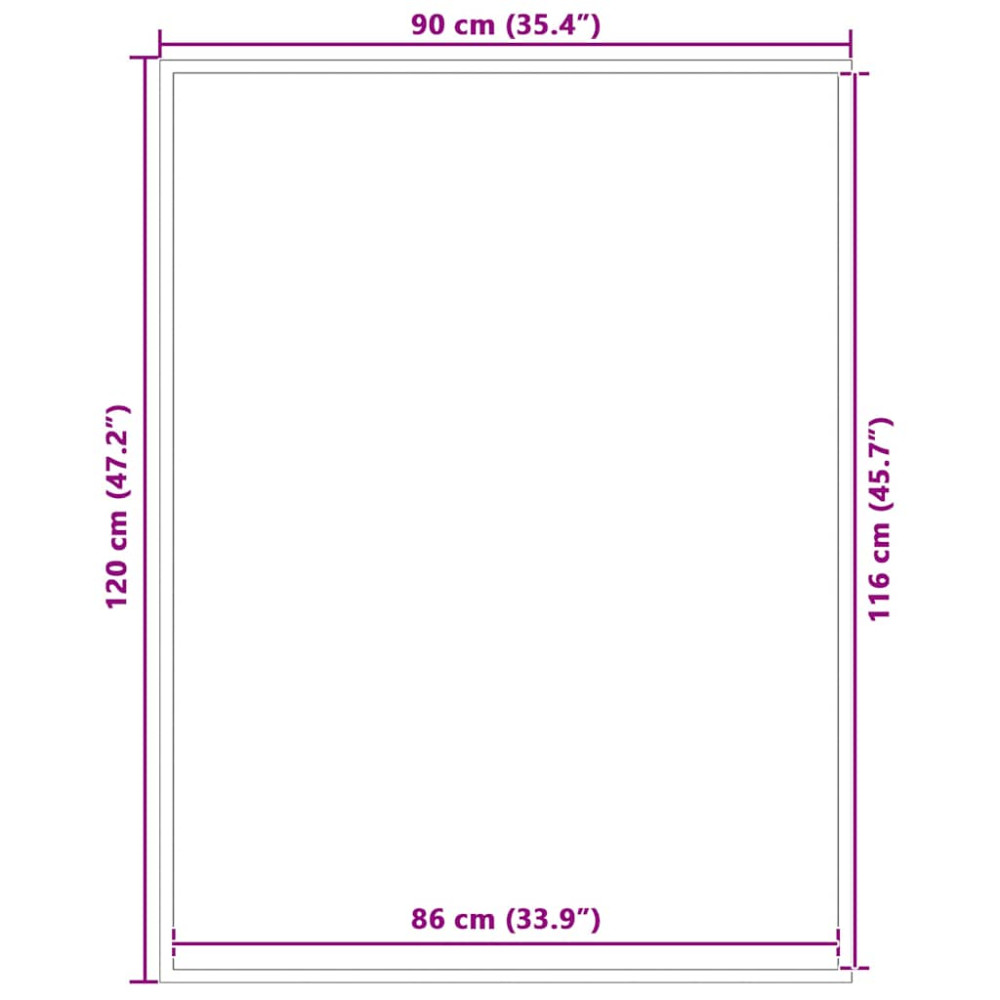 Produktbild för Dörrmatta svart 90x120 cm