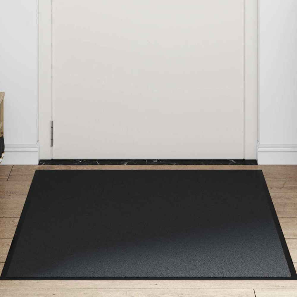 Produktbild för Dörrmatta svart 90x150 cm