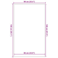 Produktbild för Dörrmatta svart 90x150 cm