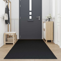 Produktbild för Dörrmatta svart 115x300 cm