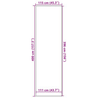 Produktbild för Dörrmatta svart 115x400 cm