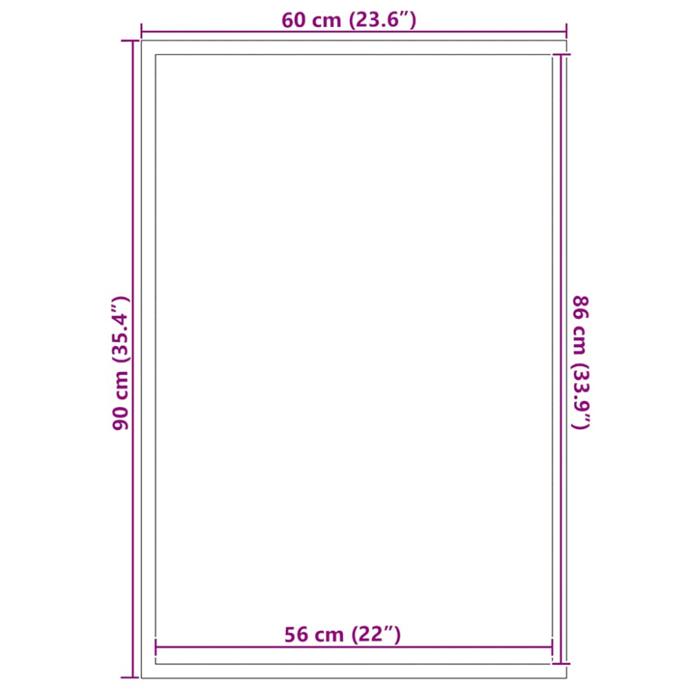 Produktbild för Dörrmatta antracit 60x90 cm