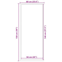 Produktbild för Dörrmatta antracit 60x150 cm