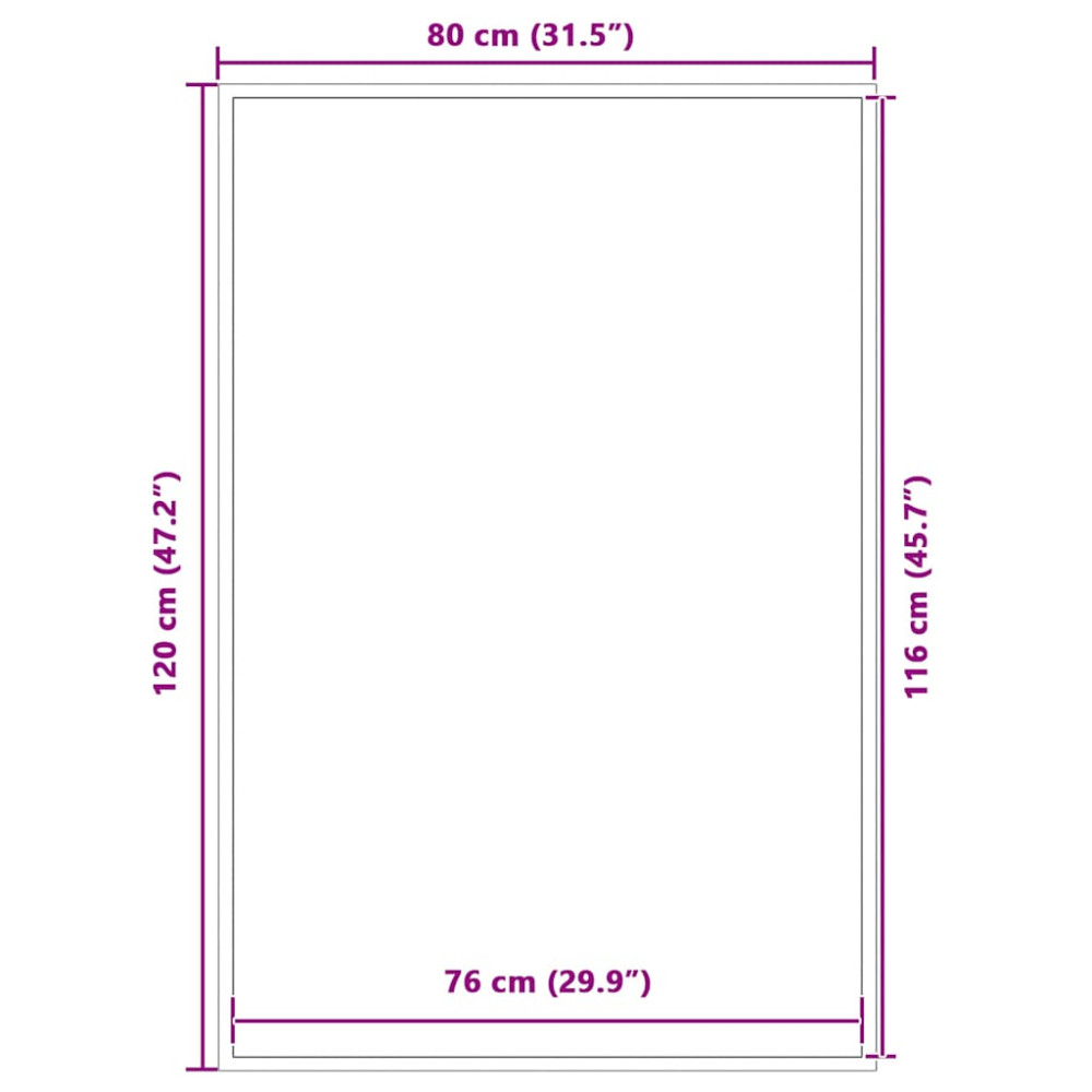 Produktbild för Dörrmatta antracit 80x120 cm