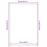 Produktbild för Dörrmatta antracit 80x120 cm