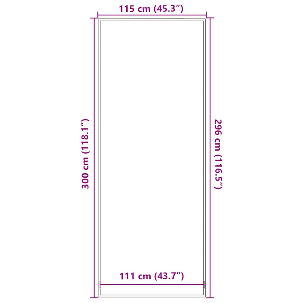 Produktbild för Dörrmatta antracit 115x300 cm