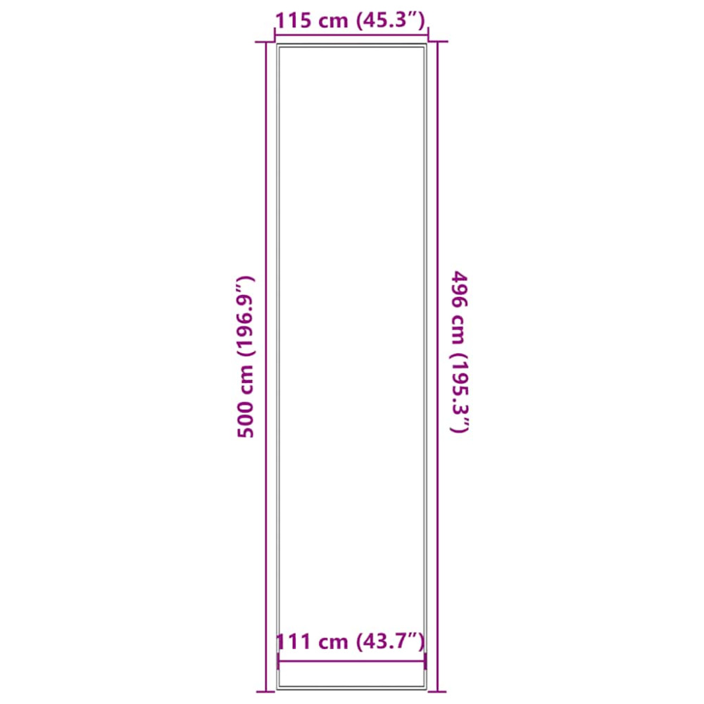 Produktbild för Dörrmatta antracit 115x500 cm