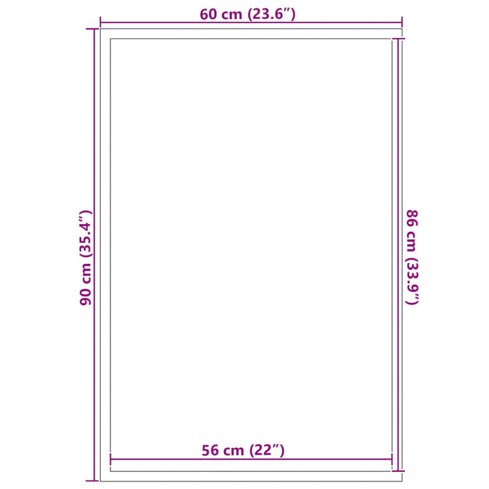 Produktbild för Dörrmatta brun 60x90 cm