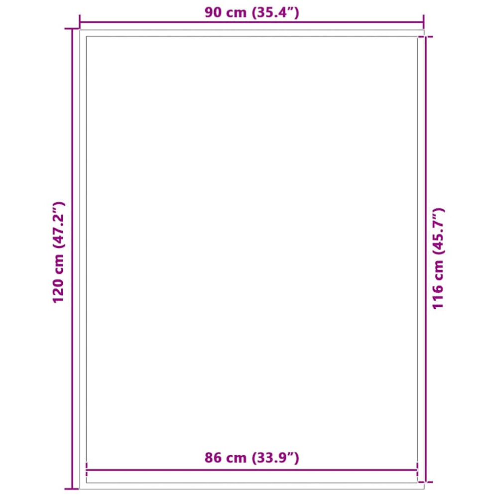 Produktbild för Dörrmatta brun 90x120 cm