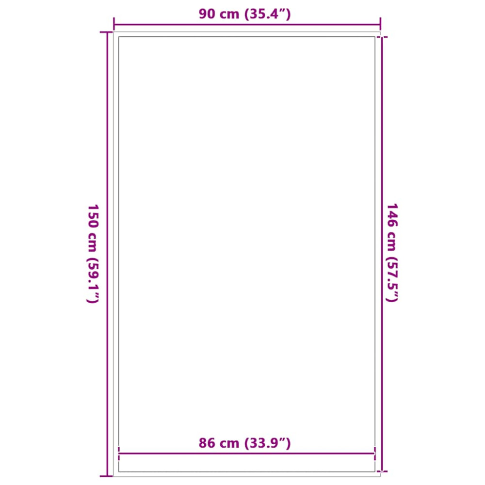 Produktbild för Dörrmatta brun 90x150 cm