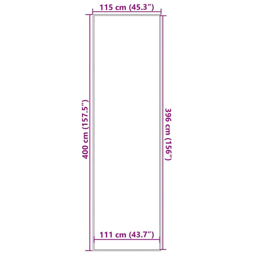 Produktbild för Dörrmatta brun 115x400 cm