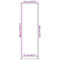 Produktbild för Dörrmatta brun 115x400 cm