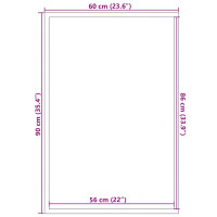 Produktbild för Dörrmatta grå 60x90 cm