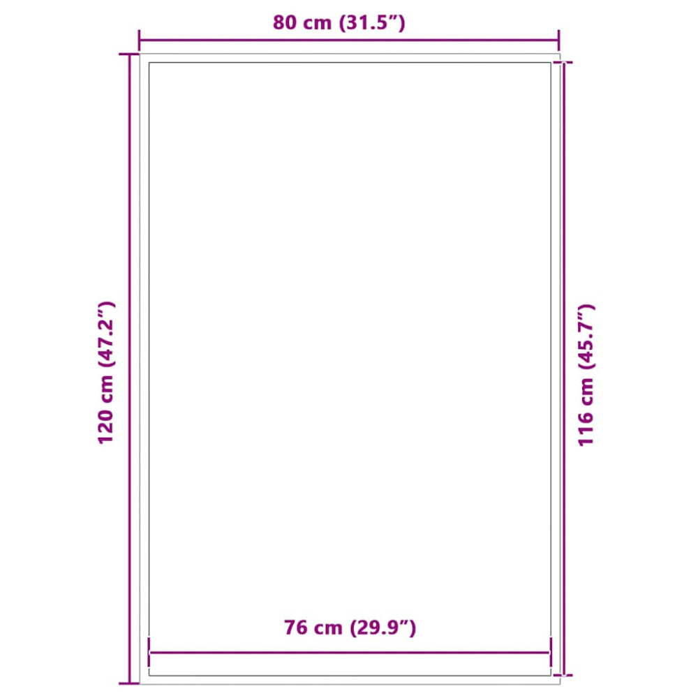 Produktbild för Dörrmatta grå 80x120 cm