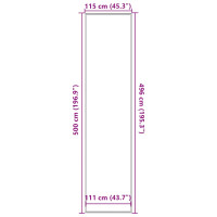 Produktbild för Dörrmatta grå 115x500 cm