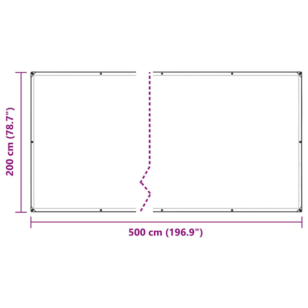 Produktbild för Växtskydd med öljetter 2x5 m PVC