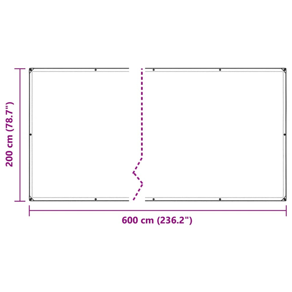 Produktbild för Växtskydd med öljetter 2x6 m PVC