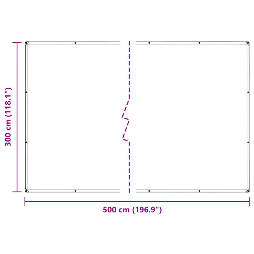 Produktbild för Växtskydd med öljetter 3x5 m PVC