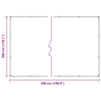 Produktbild för Växtskydd med öljetter 3x5 m PVC