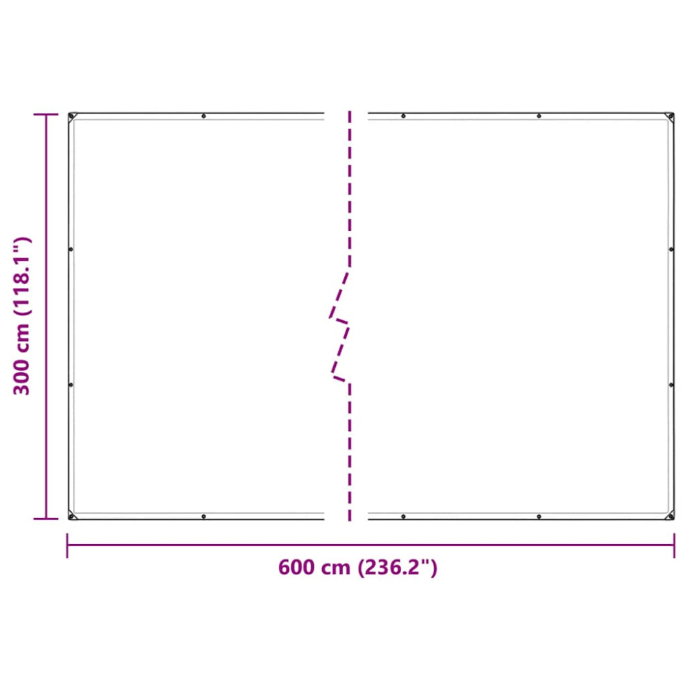 Produktbild för Växtskydd med öljetter 3x6 m PVC