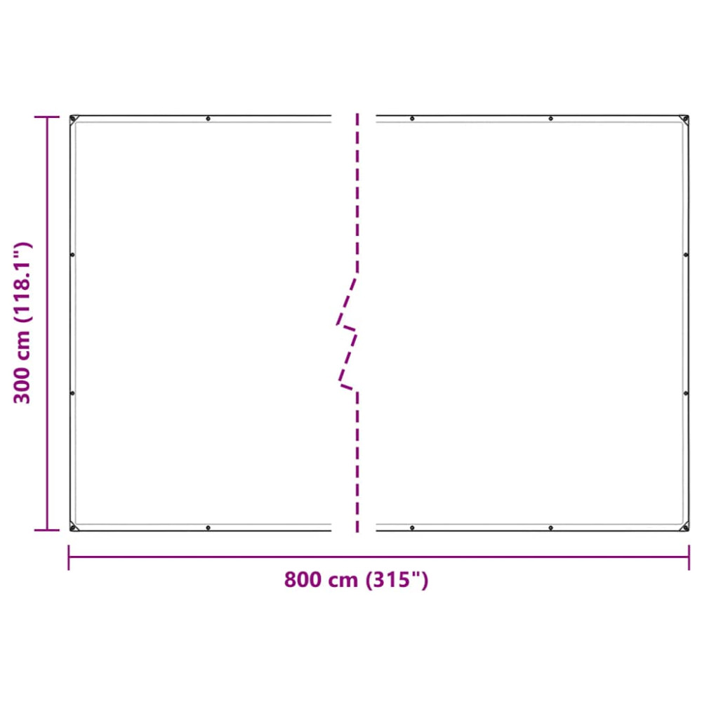 Produktbild för Växtskydd med öljetter 3x8 m PVC