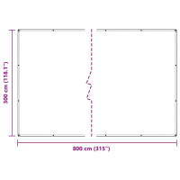 Produktbild för Växtskydd med öljetter 3x8 m PVC