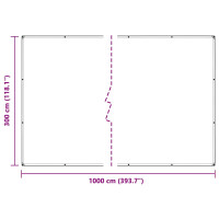 Produktbild för Växtskydd med öljetter 3x10 m PVC
