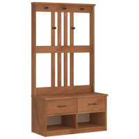 Produktbild för Hallträd SANDNES 87x40x159,5cm massiv träfuru