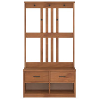 Produktbild för Hallträd SANDNES 87x40x159,5cm massiv träfuru