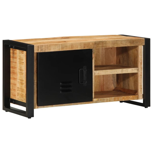 vidaXL Tv-bänk 80x30x40 cm massivt grovt mangoträ