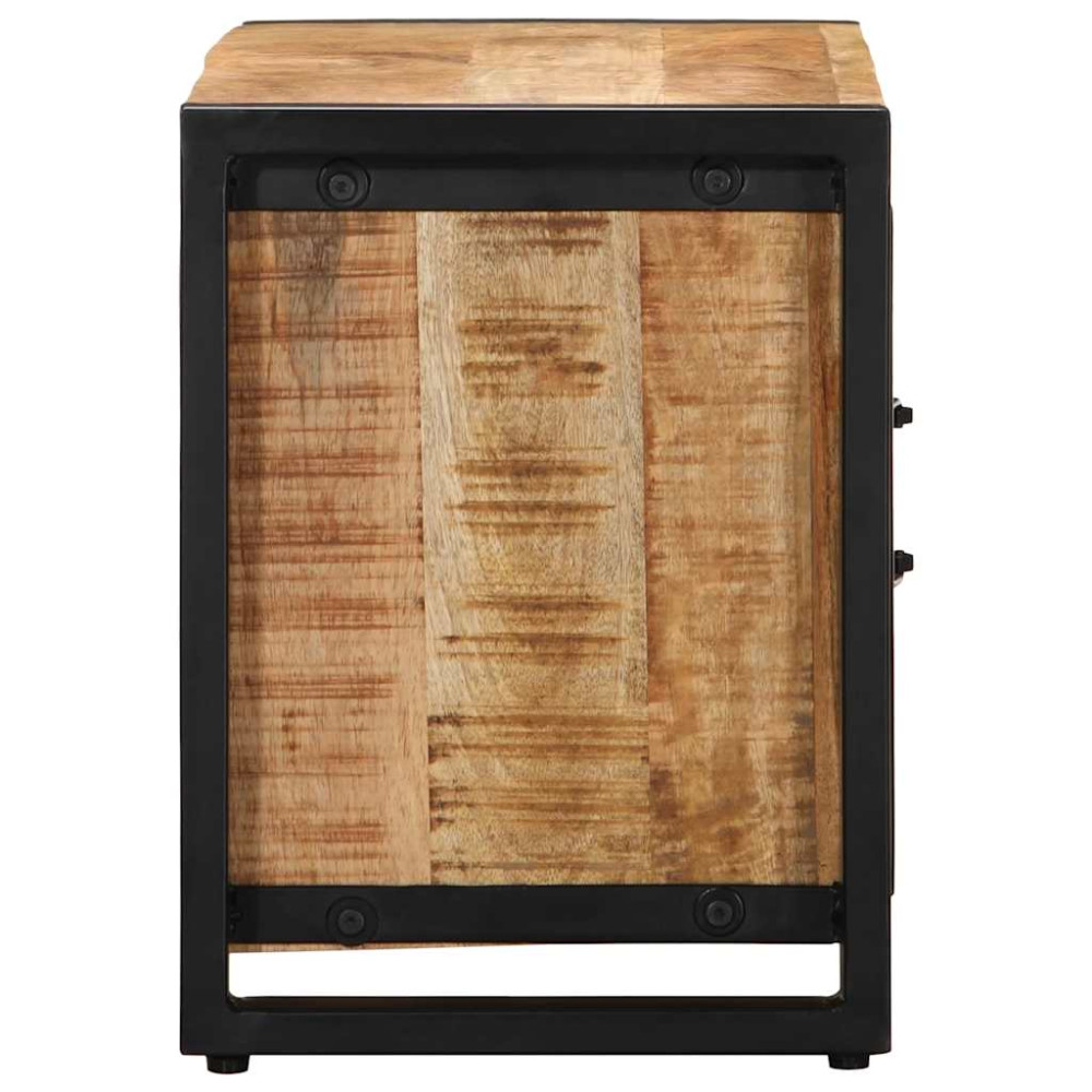 Produktbild för Tv-bänk 80x30x40 cm massivt grovt mangoträ