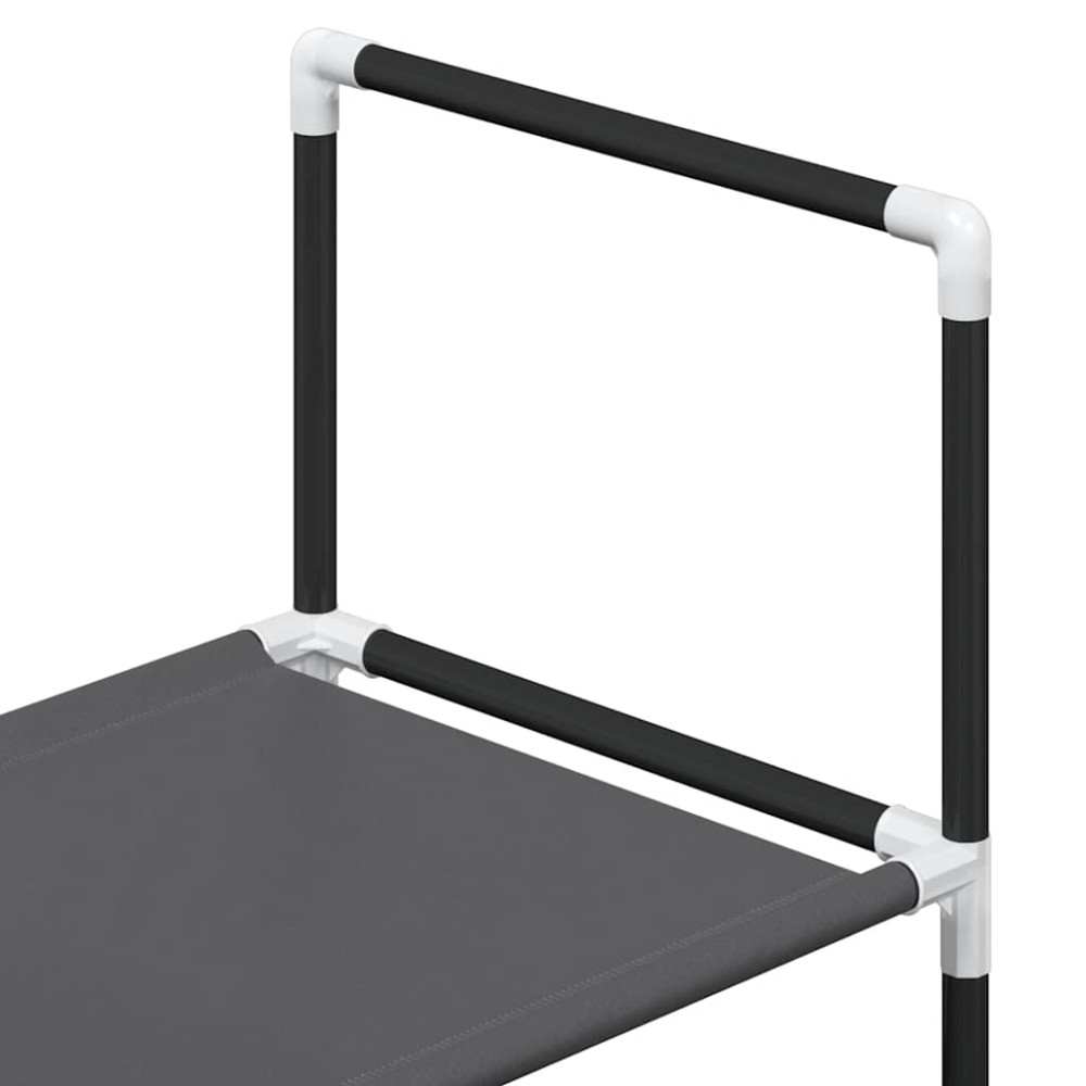 Produktbild för Skohylla 4 hyllor svart 44x28x77 cm fiberduk