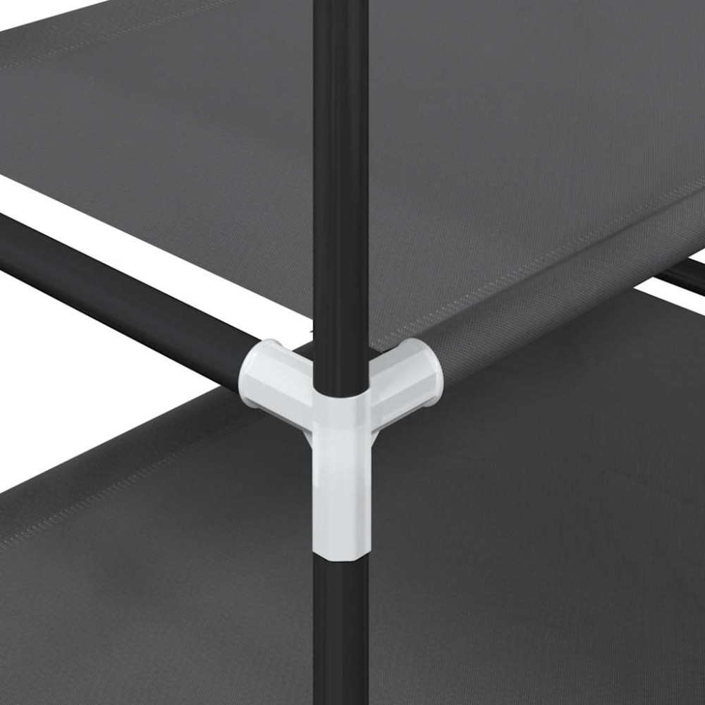 Produktbild för Skohylla 4 hyllor svart 44x28x77 cm fiberduk