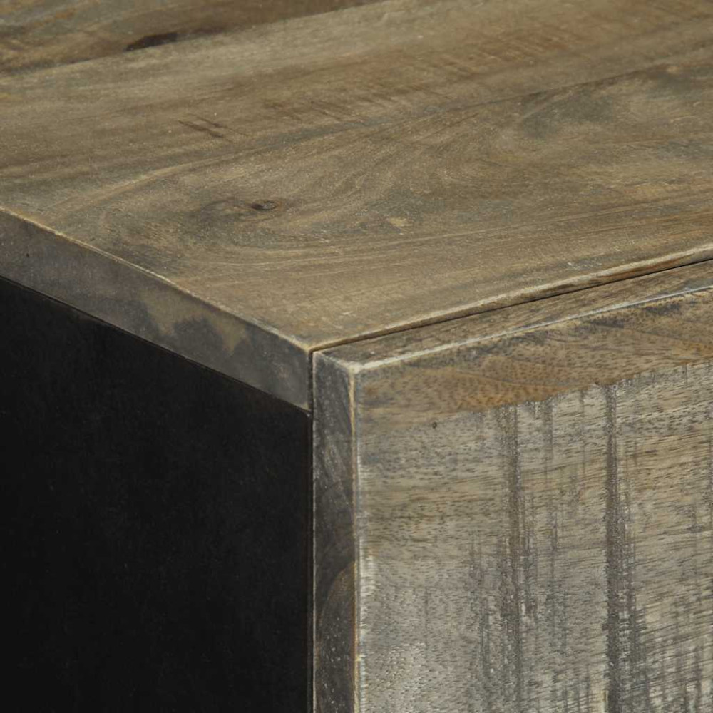 Produktbild för Skänkar 2 st ljusgrå 60x33,5x75 cm mango i massivt trä