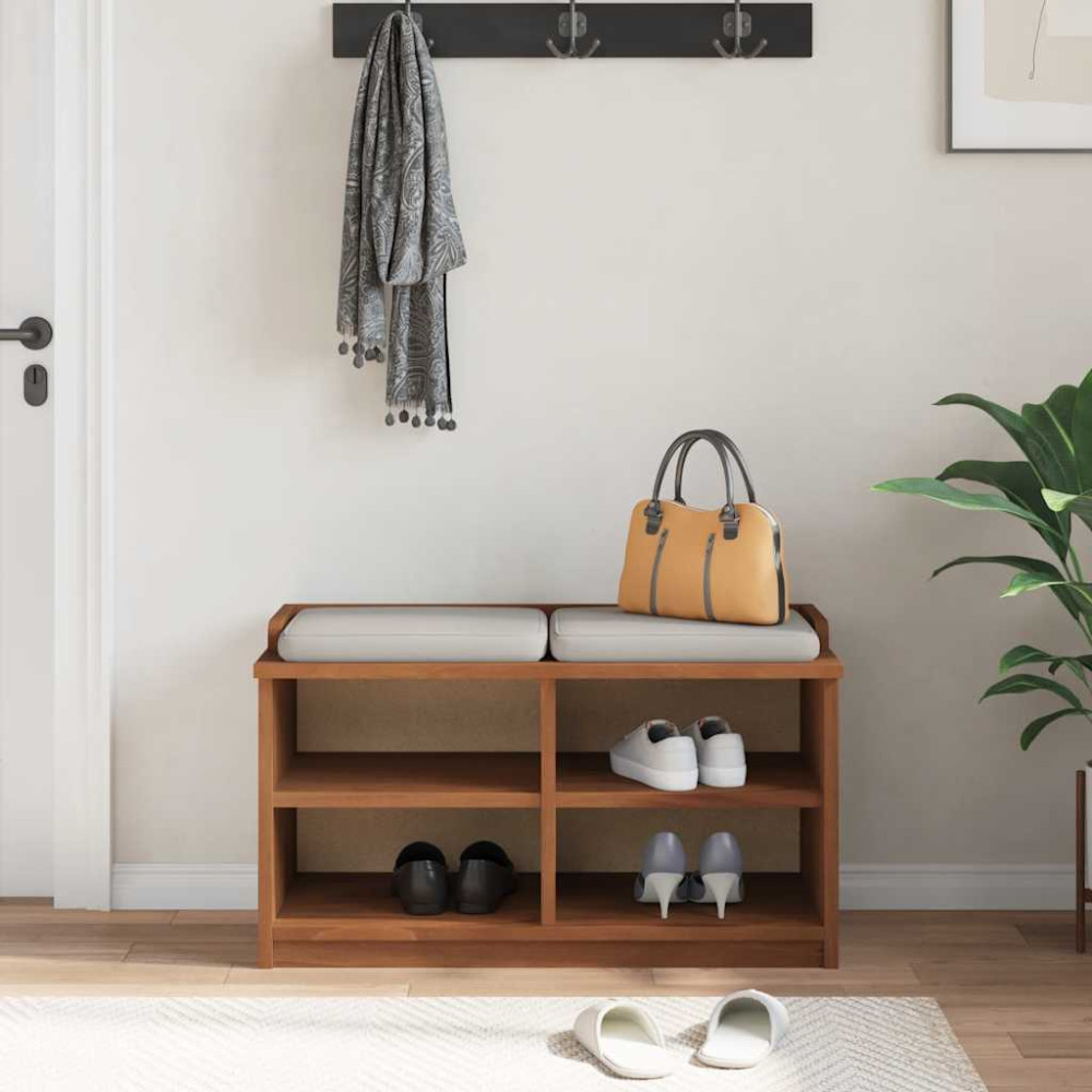 Produktbild för Hallbänk SANDNES 87x40x50 cm massiv trä furu