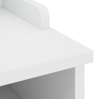 Produktbild för Hallbänk SANDNES vit 87x40x50 cm massiv trä furu
