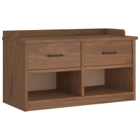 Produktbild för Hallbänk SANDNES 87x40x50 cm massiv trä furu
