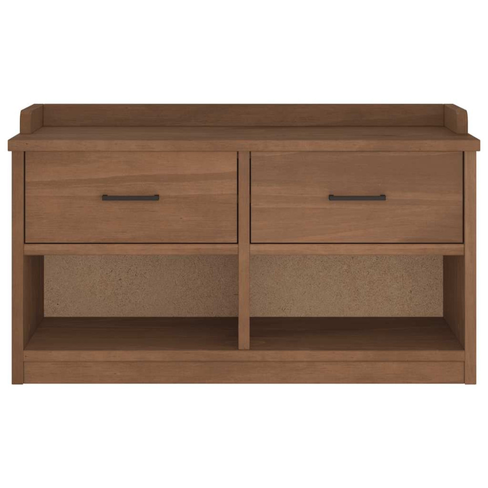 Produktbild för Hallbänk SANDNES 87x40x50 cm massiv trä furu