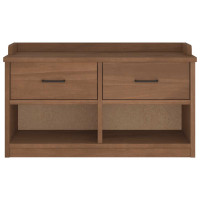 Produktbild för Hallbänk SANDNES 87x40x50 cm massiv trä furu