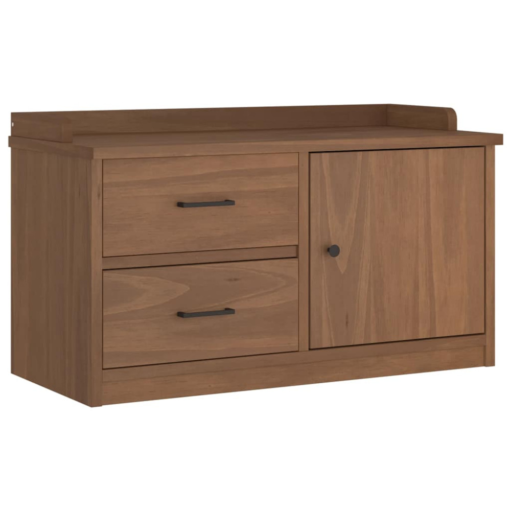 Produktbild för Hallbänk SANDNES 87x40x50 cm massiv trä furu