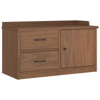 Produktbild för Hallbänk SANDNES 87x40x50 cm massiv trä furu