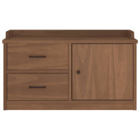 Produktbild för Hallbänk SANDNES 87x40x50 cm massiv trä furu