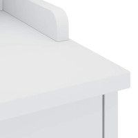 Produktbild för Hallbänk SANDNES vit 87x40x50 cm massiv trä furu