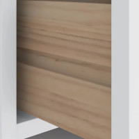 Produktbild för Hallbänk SANDNES vit 87x40x50 cm massiv trä furu