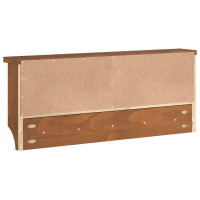 Produktbild för Vägghängd klädhängare SANDNES 87x12x35 cm massiv trä furu