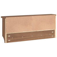 Produktbild för Vägghängd klädhängare SANDNES 87x12x35 cm massiv trä furu